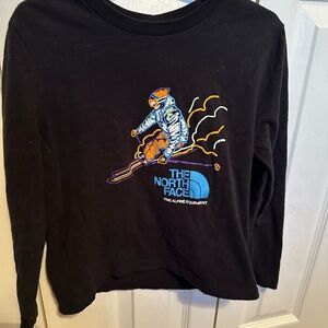 The North Face Black Long Sleeve Shirt and Yellow Short Sleeve Shirt